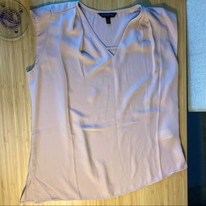 Banana republic light pink cap-sleeve blouse